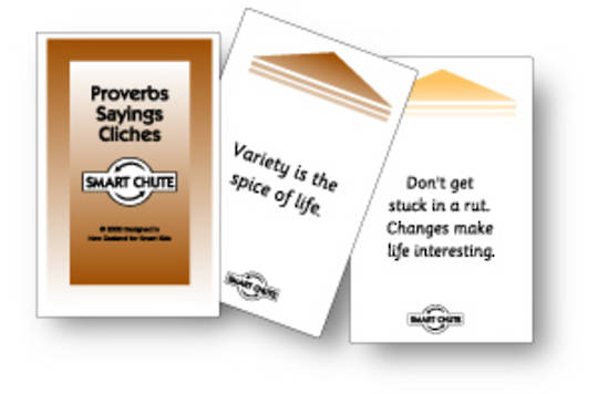 Smart Chute Cards - Proverbs, Sayings and Cliches